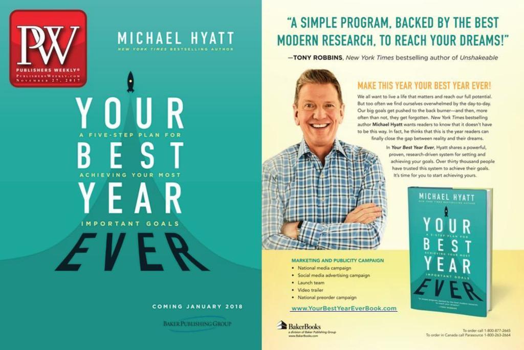 This is pretty exciting for me. My new book, Your Best Year Ever, is on the front cover and inside front cover of Publishers Weekly. The book comes out on January 2nd. Yoiu can pre-order here: amzn.to/2BqL9Xn #ybye #bestyearever #tw ift.tt/2hTPhqh