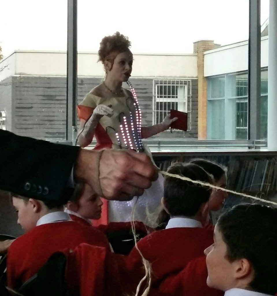 tyrower's tweet photo. Wonderful welcome at @Knowsleylib for @AdaTheShow at the start of our Liverpudlian leg of the #AdaLibraryTour #HuytonCentralLibrary #STEAM #AdaLovelace #AdasArmy https://t.co/0npn4UeaKo