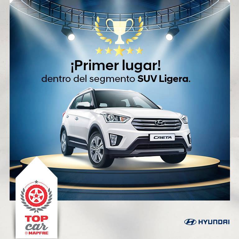 hyundaicolima's tweet photo. #HyundaiCreta ganó el 1er lugar dentro de la categoría SUV Ligera dentro del #CarShowMapfre 2017! 🏆 https://t.co/ltvZvbo8R7