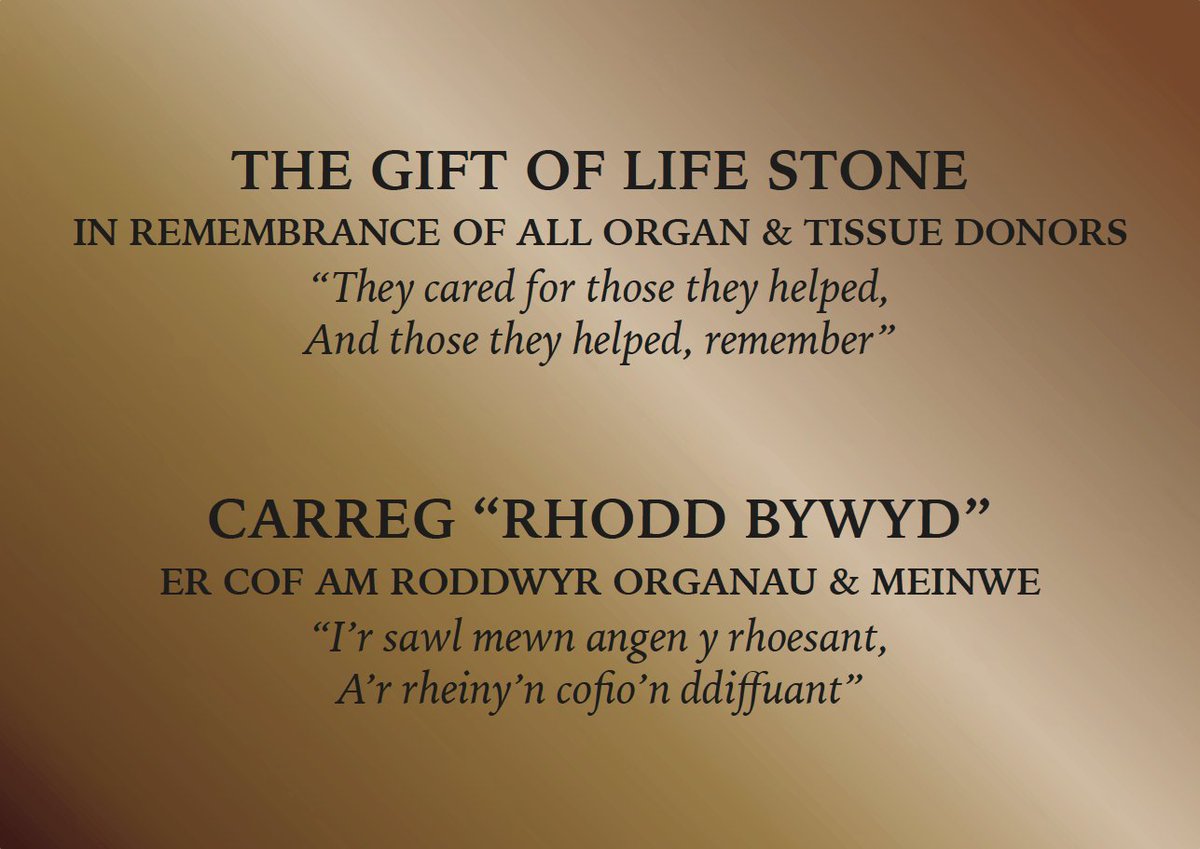 KidneyWales's tweet photo. On Thursday 30th of November 2017 we will mark the 10-year anniversary of the laying of the Gift of Life Stone to remember those who have donated organs to save lives. #GiftofLifeStone #TellALovedOne
https://t.co/GLxGlv6KHx https://t.co/qNl7wC51na