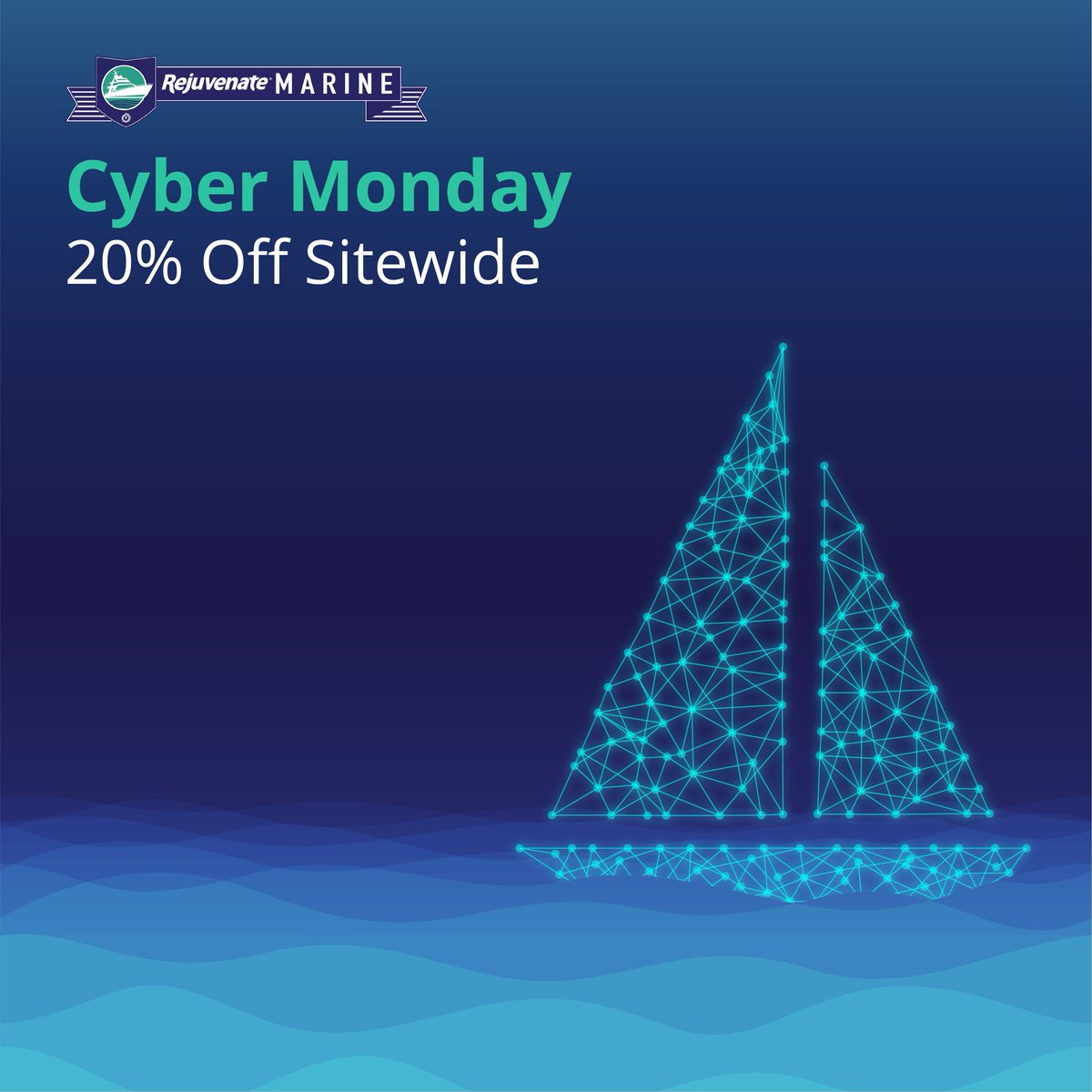 REJMarine's tweet photo. Just when you thought weβd be done with the savings on #BlackFriday, we offer you another chance at 20% off all Rejuvenate Marine products. Available now while supplies last! https://t.co/EVFaORzih5 #CyberMonday #boatlife #deckcleaner https://t.co/3mSgxkZAfq