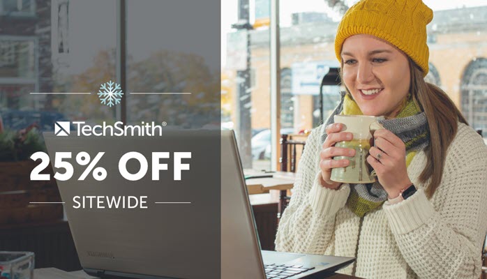 tonylambert's tweet photo. It's #CyberMonday, and that means...TechSmith’s biggest sale of the year! Save 25% on Snagit and Camtasia. Discount applies to upgrades and new licenses!  Shop now: https://t.co/R9NU5pqRPc https://t.co/fOI94TISp1