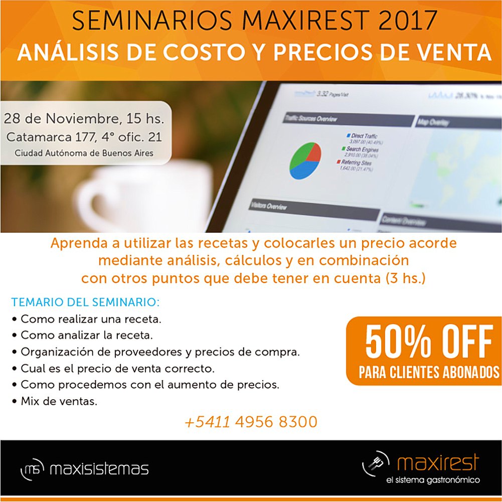 Maxirest's tweet photo. Te esperamos en el #caminodelosprofesionales para compartir el próximo seminario a desarrollarse en nuestras oficinas. Para más información, llamá al (011) 4956-8300.
#MaxiREST https://t.co/e1g6mQFiXw