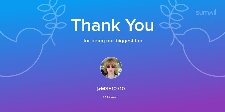 Our biggest fans this week: <a href="/MSF10710/">MSF</a>. Thank you! via sumall.com/thankyou?utm_s…