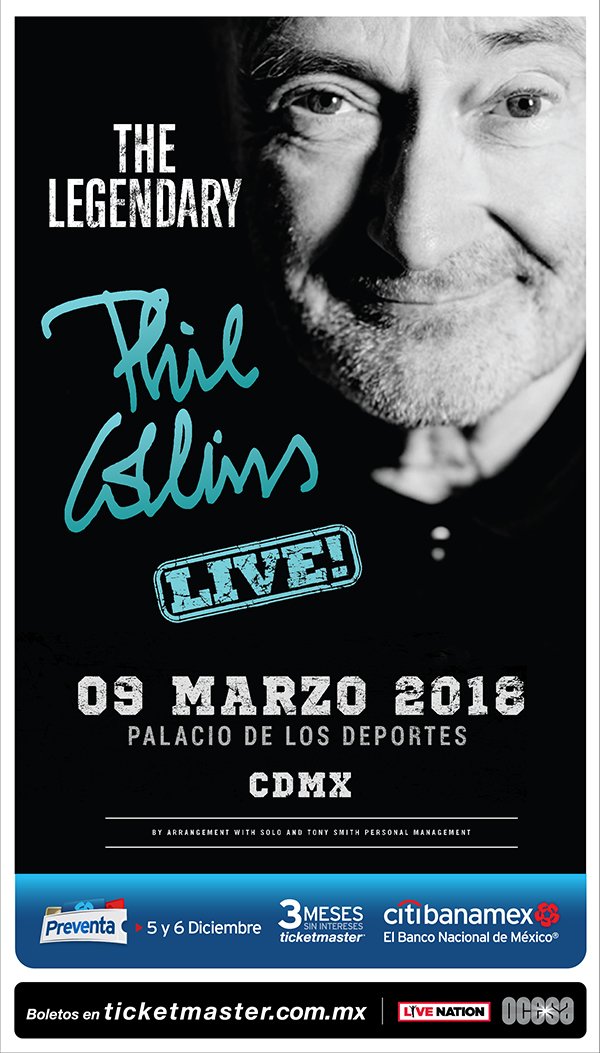 ocesa_rock's tweet photo. #ShowOCESA: 

@PhilCollinsFeed en México.
@Audcitibanamex: 6 mar.
@ArenaVFG: 7 mar.
@ElPalacioMx: 9 mar.
Preventa @Citibanamex: 5 y 6 dic.
+info https://t.co/3fDUkBdlae
Consulta Términos y Condiciones para 3 meses de la Preventa @Citibanamex https://t.co/SNLI9HL0da
#PhilCollinsMx https://t.co/STfcWXjqdj