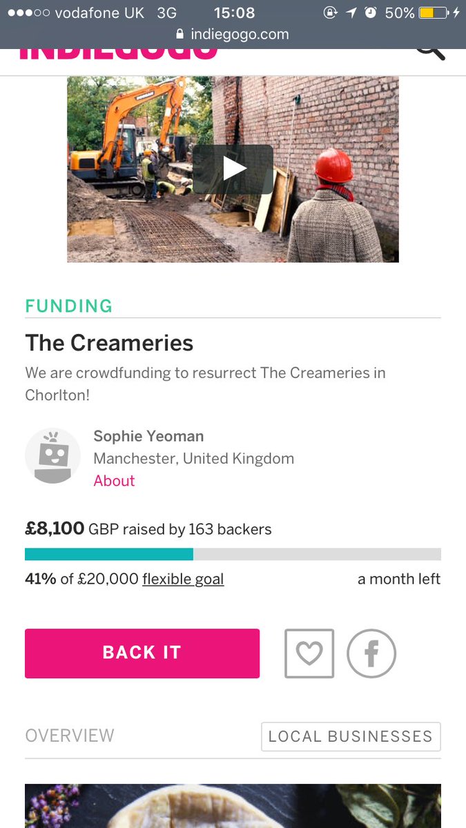 hellocreameries's tweet photo. One last peek at the crowdfunder page before school run...40% there! Hooray! And THANK YOU https://t.co/uR3sgsWLC4