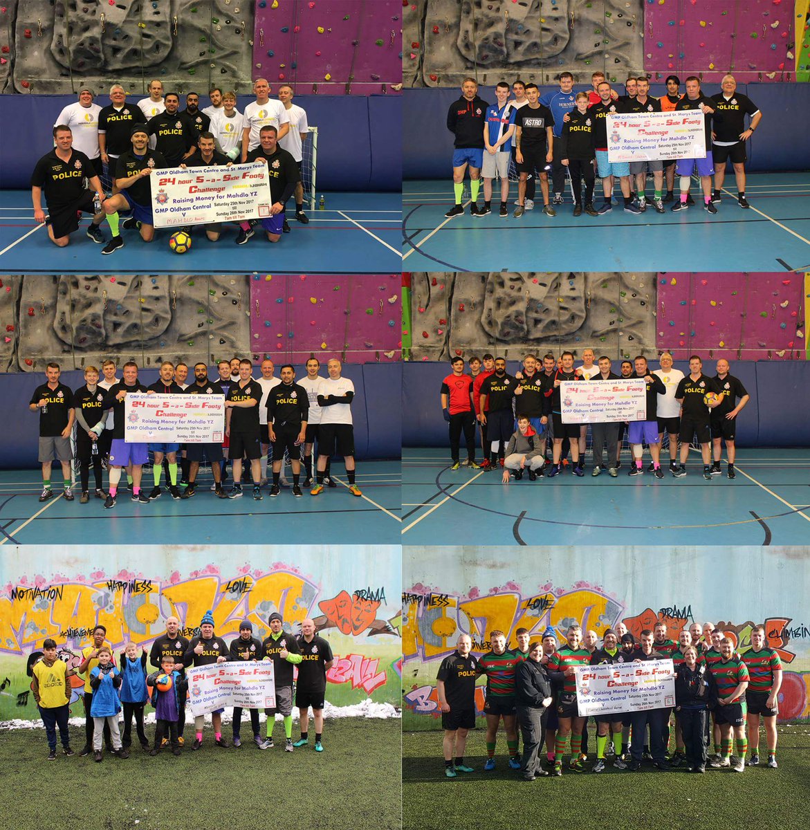 FCHO narrowly lost to GMP 11-10 in 1 of many matches that took place in the 24hr footy challenge.  Raising money for Mahdlo. <a href="/FirstForFCHO/">First Choice Homes Oldham</a>