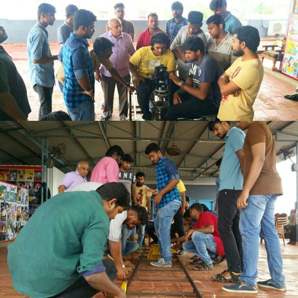 cjrajkumar's tweet photo. Veteran Cinematographer B.Kannan sir conducting trolly assembling and practice to BOFTA cinematography Students.
Great learning from the Master.
#legendfilmakers #training #cameraoperator #bestfilminsitute #digitalfilmaking https://t.co/R3mqndpqq7 https://t.co/DoWdachit1