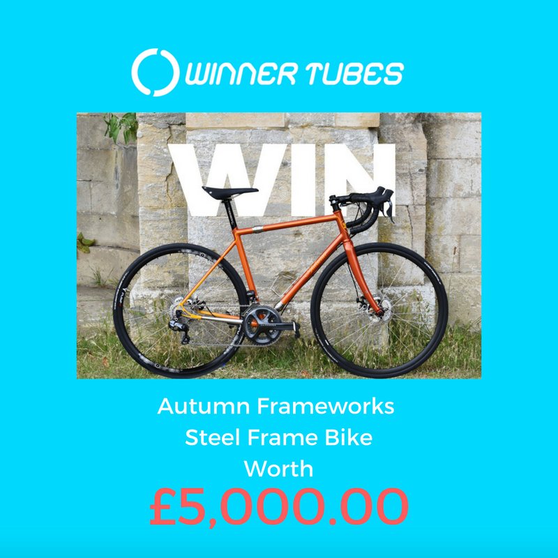 WinnerTubes's tweet image. Time is running out to get your entry for this month's prize draw to #win a fab £5000.00 Autumn Frameworks bike worth £5,000.00 or 2nd prize of £1000.00 cash by purchasing  @ContiUK tyres and Tubes or Schwalbe Tubes. Deadline is 11:59pm on 30th November. winnertubes.com/Shop