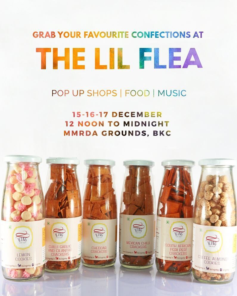ItsIcingOnTop's tweet image. Anyone planning to visit the Lil Flea this year make sure to drop by the @icingontop booth for a sweet surprise. 😊
Stay tuned to know more. 😉

#lilflea #bandra #Mumbai #coookies #crackers #snacks #icingontop ift.tt/2AB5UCw