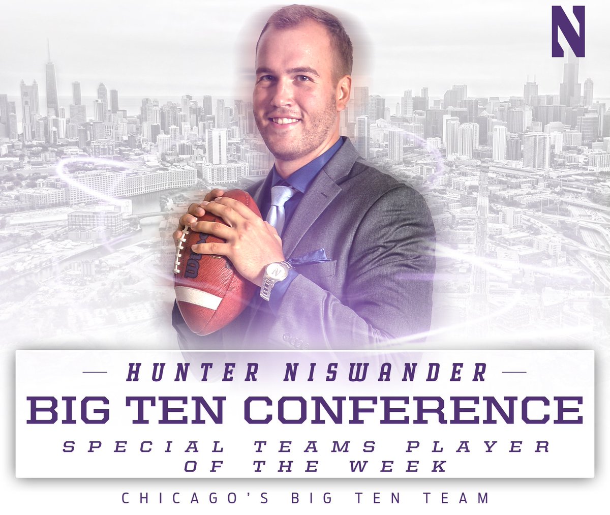 Hunter the Punter. @B1Gfootball Special Teams Player of the Week. #B1GCats