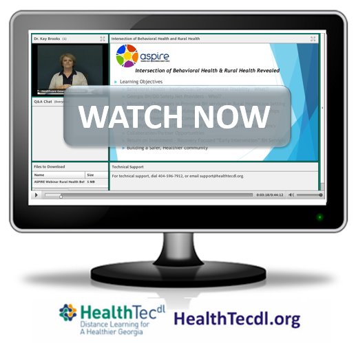 WATCH NOW! Did you miss Dr. Kay Brooks present "The Intersection of Rural Health and Behavioral Health"? View the program on demand here: bit.ly/2ln2KeU