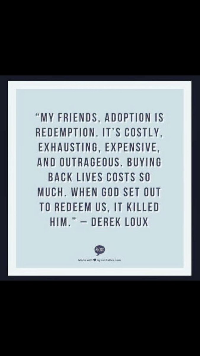 FosterIsLife's tweet image. “#Adoption is Redemption” 

Fellow foster and adoptive friends, do not grow weary in doing the Lord’s work. 💜