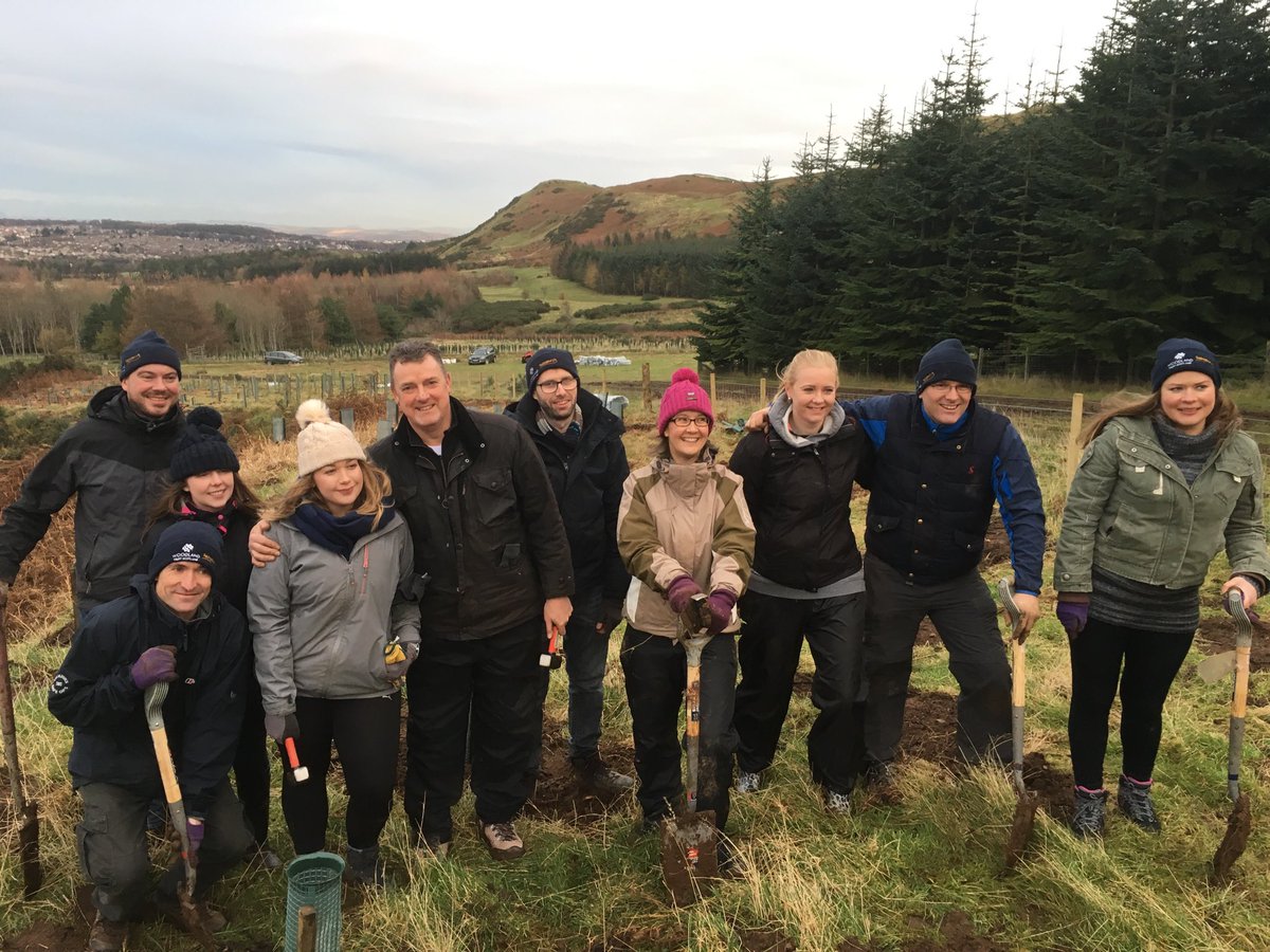 PAFFraser's tweet photo. GVA forest 🌳 successfully planted in Dreghorn Woods. #carbonfootprint @WoodlandTrust @GVAScotland @GVASustainable https://t.co/0AacA0fd3j