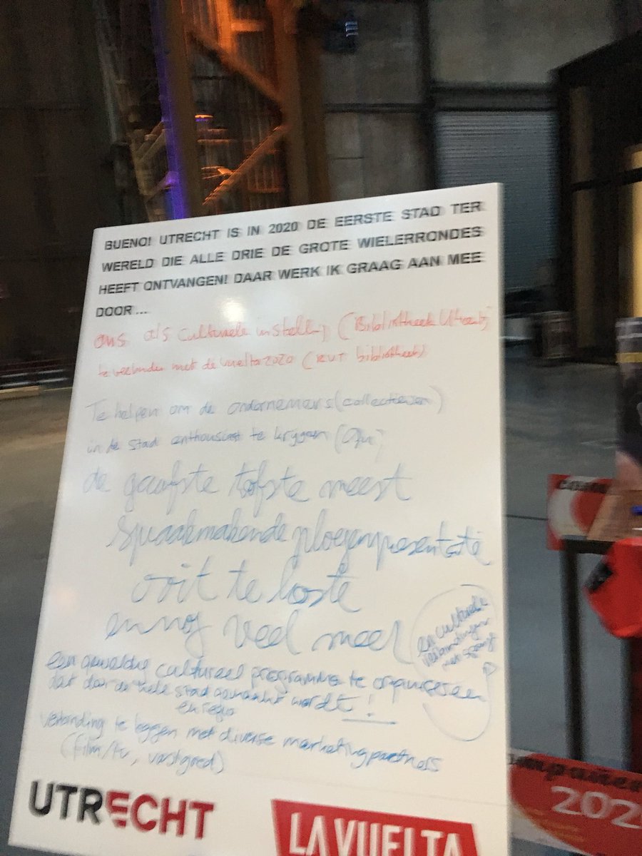 #omdenken <a href="/UtrMarketing/">Utrecht Marketing</a> verrassend verbindend @utrecht #cocreatie werk vanuit draagvlak . Dus op naar #vuelta2020 met <a href="/BPU_Utrecht/">BPU_Utrecht</a> <a href="/ProvUtrecht/">Provincie Utrecht</a> <a href="/ProvincieNB/">Noord-Brabant</a> <a href="/gemeentebreda/">Breda</a> @utrecht <a href="/jaarbeurs/">Jaarbeurs</a>