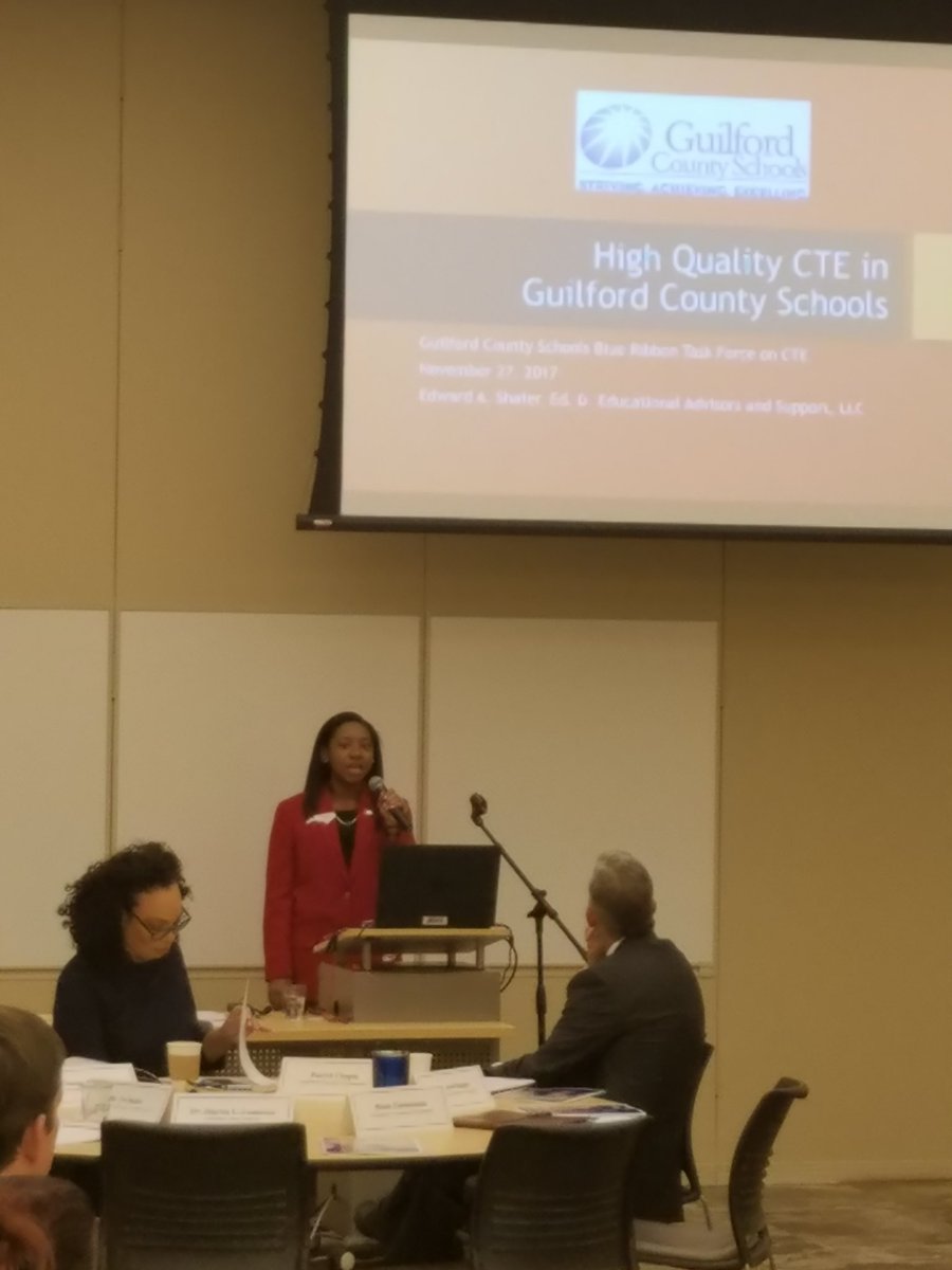 GCS_CTE's tweet photo. State @NCFCCLA Officer Farin Allen from @SEHSFalcons speaks 2 the #BlueRibbonTaskForce abt her experiences n @GCS_CTE courses. Her work n #FACS classes has lead 2 her desire 2 pursue a college degree & a career n child psychology.
@GCSchoolsNC
@scontrerasGCS
#believeinGCSCTE https://t.co/vA2IdmeHfU