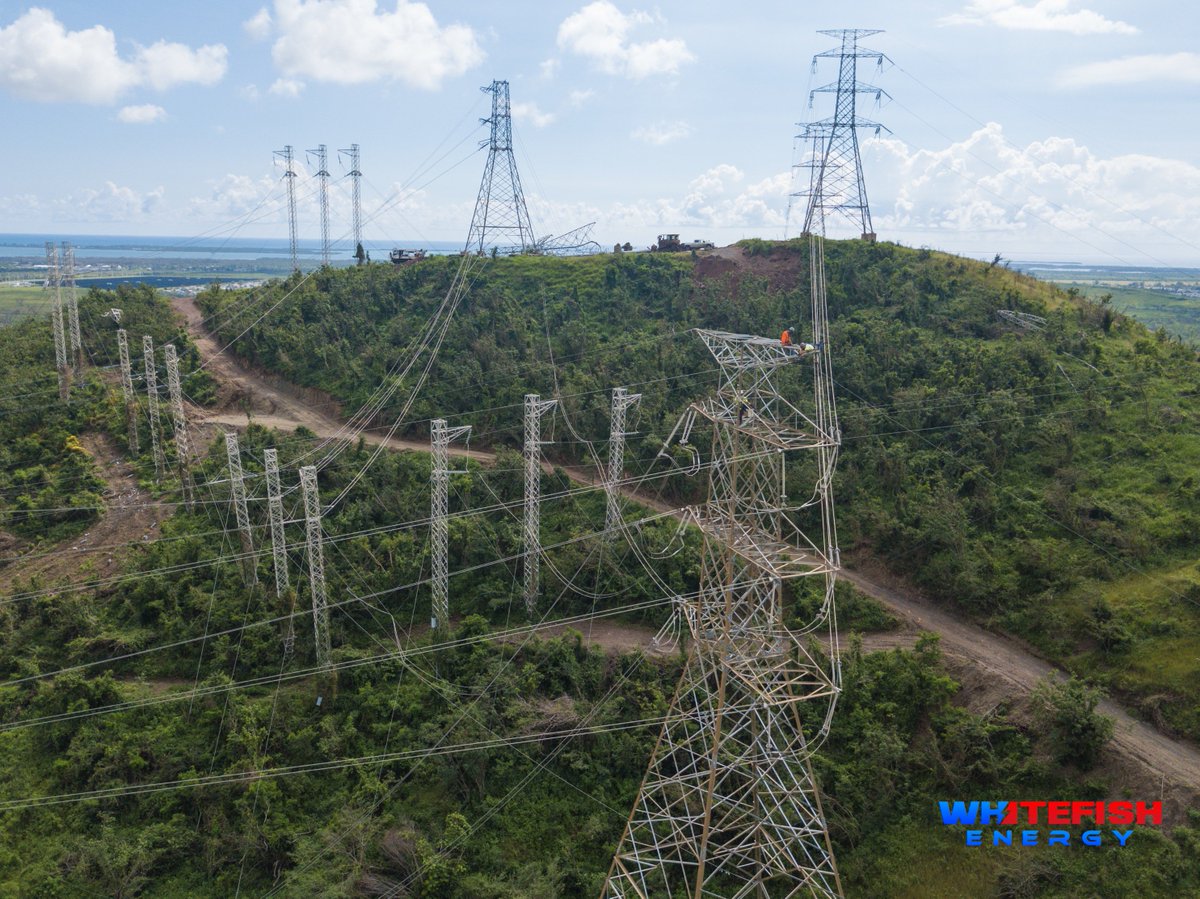 WhitefishEnergy's tweet photo. Significant progress made last week on towers in Salinas to power up Puerto Rico. https://t.co/rrMp3nBuUZ