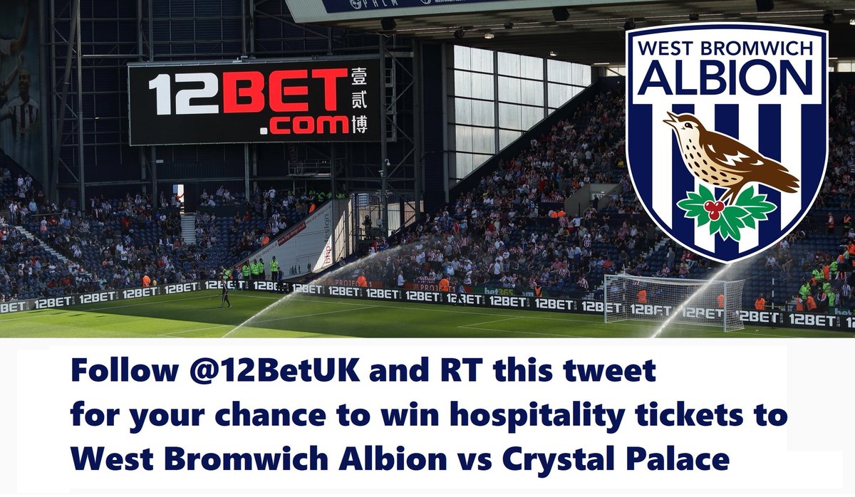 12BETuk's tweet photo. Follow @12BETuk to win a pair of @WBA hospitality tickets to #WBACPL. RT this post to win! 4 winners chosen at random on 28.11.17. https://t.co/IrmmrIoKEK