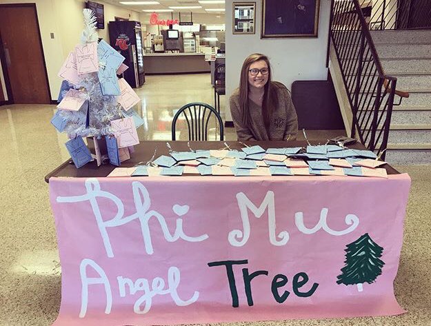 PhiMuDSU's tweet photo. We will be having an angel tree in the union today throughout Wednesday from 9-2! Be sure to stop by our table and adopt an angel and donate toys to the kids who need them!💖 https://t.co/ELxKiiXXvz