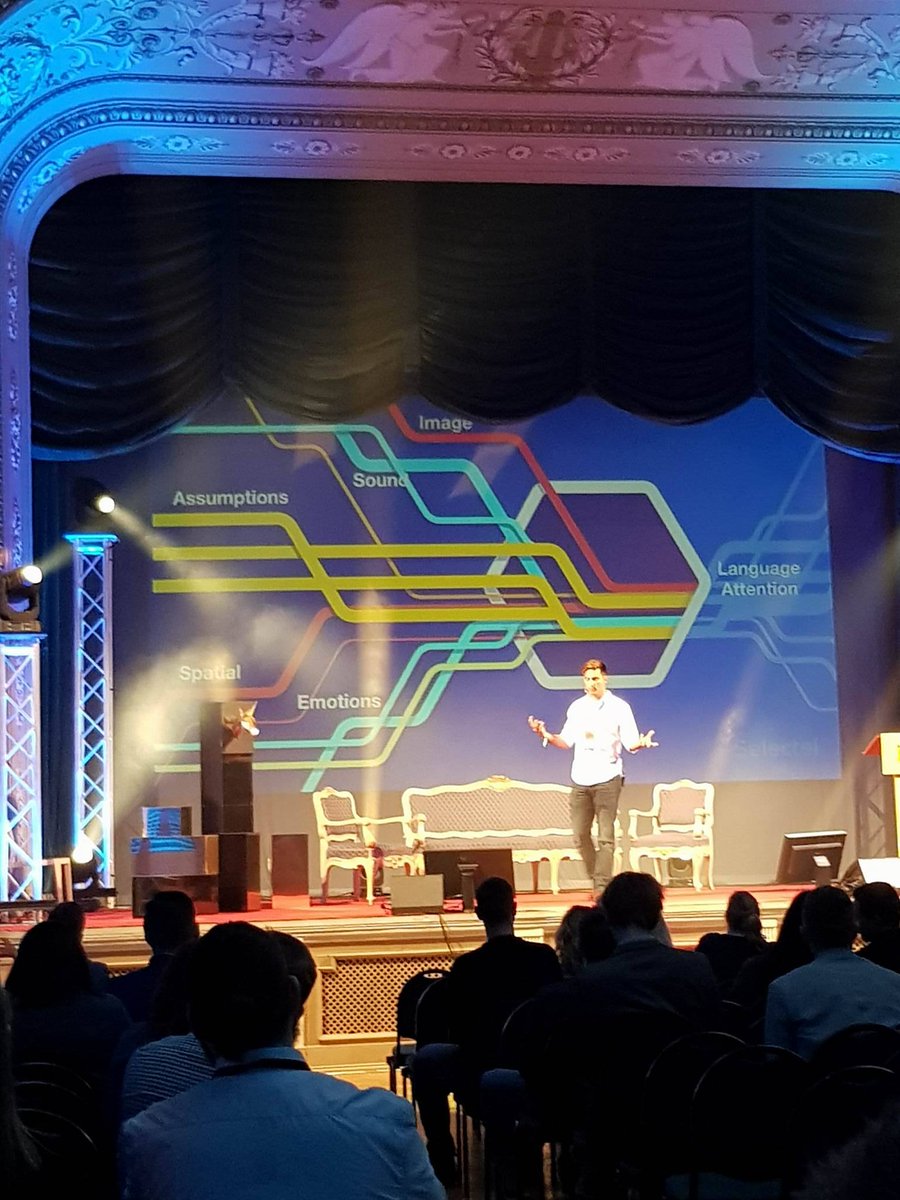 DigiFF's tweet image. &apos;Language enables you to understand what is going on in your brain.&apos; @justvasco from @Unbabel on the #DFFestival Main Stage.
#ArtificialIntelligence #future #innovation #startup #technology