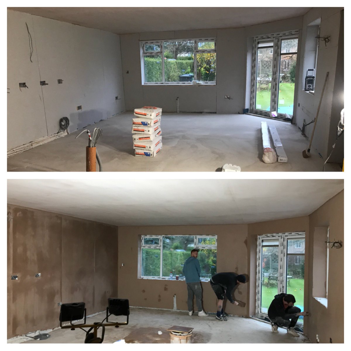 Our plasterers put in a great day today. #construction #cambridge #Building medlowconstruction.com