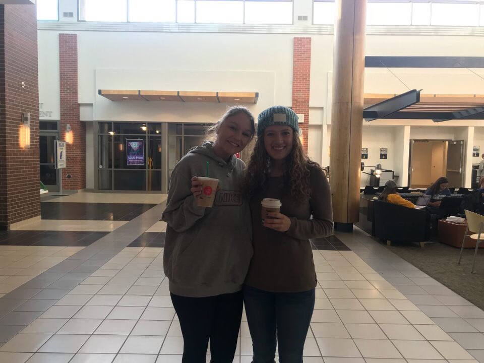 SDStateLYMCrew's tweet photo. The SDState LYM Crew stopped by @starbucks to promote Cyber Monday and the 16 new releases! #beaniesandbaristas #cybermonday #lym #sdstatelym https://t.co/ruIGtxf0Bc