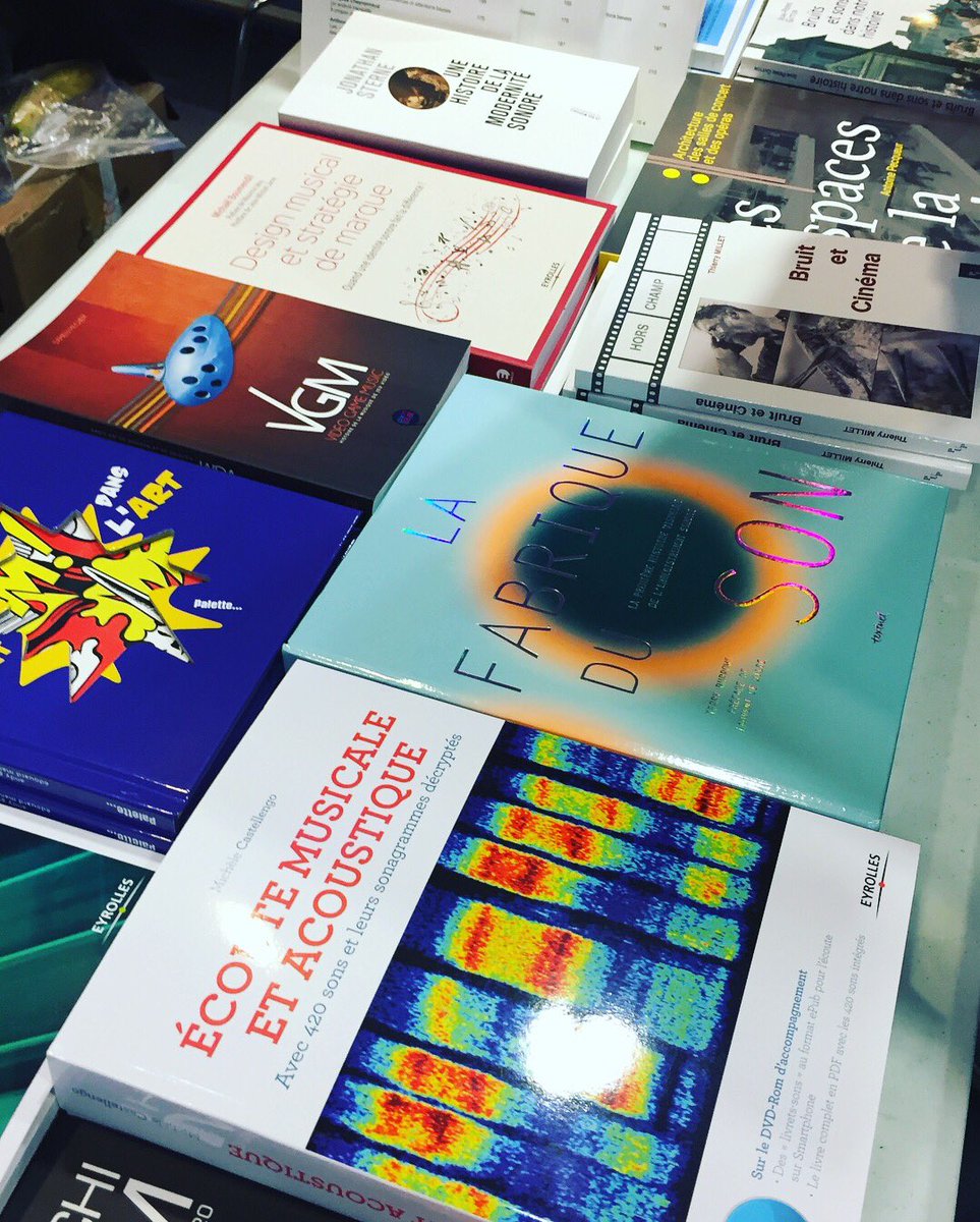 SixiemeSon's tweet photo. « Design musical et stratégie de marque » de @MBoumendil Ed. @Eyrolles disponible à la librairie éphémère des #ANQES @BruitFr #environnementsonore #designsonore #designmusical https://t.co/hzCTjC8Izf