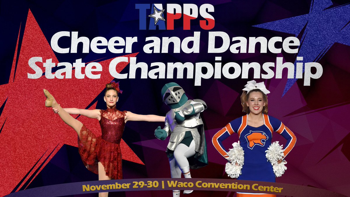TAPPSbiz's tweet photo. We are getting ready to host the 2017 Cheer and Dance State Championships! Get to the Waco Convention Center to watch your squad perform! Give your favorite team a shout and wish them luck! Good luck to all the competitors! https://t.co/DIXShtapZ6