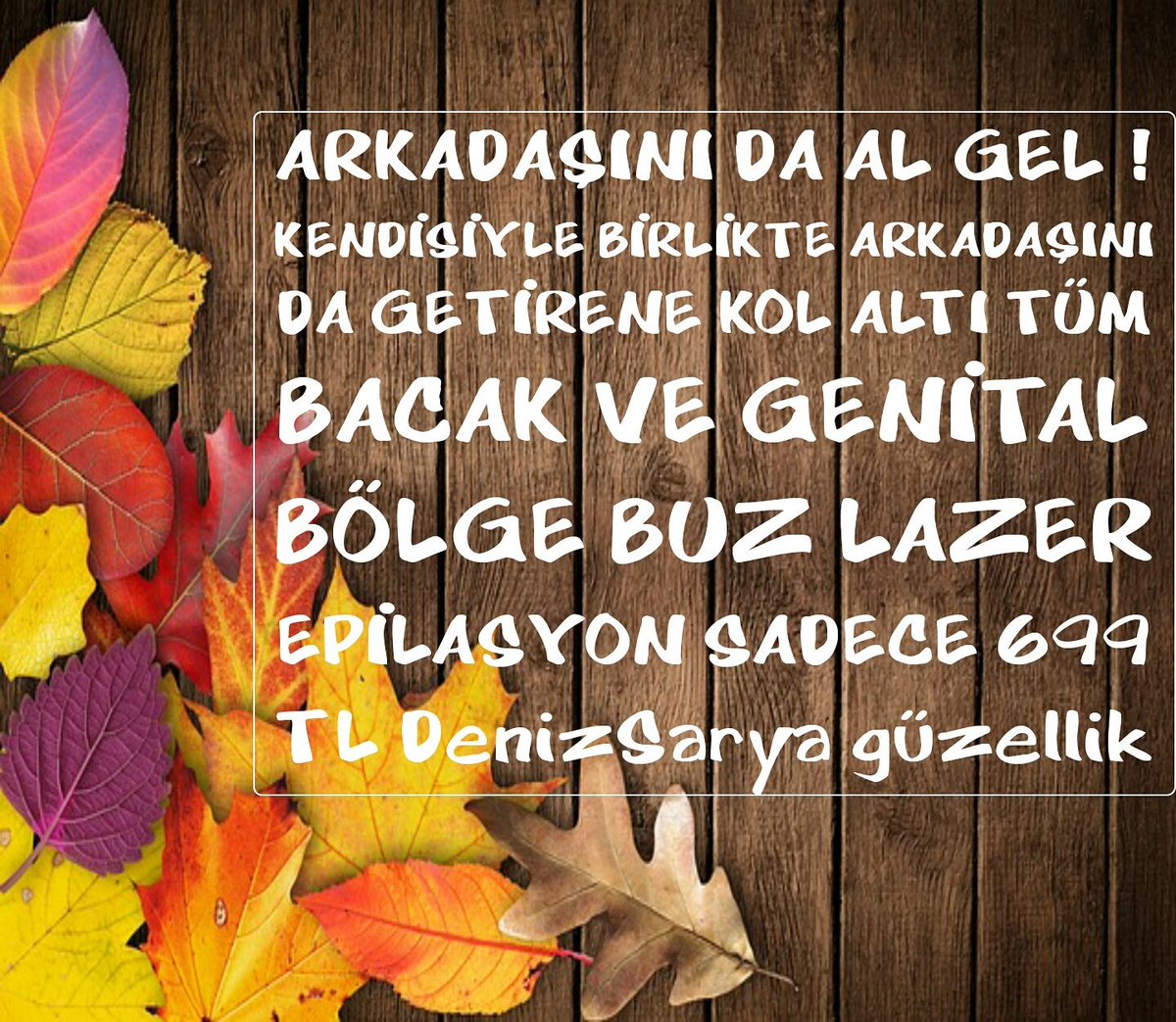 ildir_adem's tweet photo. ☆Değerli üyelerimiz ve takipcilerimiz sizlere özel görülmemiş bir kampanya !
☆Şimdi sen gelip kayıt yaptırırsan ve yanın da  bir arkadaşını getirirsen ikiniz için de  geçerli Tüm vücut(tüm bacak+kol altı+genital bölge)yeni nesil buz lazer epilasyon sadece 699 tl 0553 769 27 21 https://t.co/ygCieTQ56V