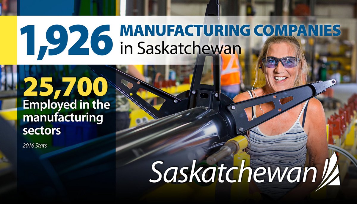 BradWall306's tweet photo. It's manufacturing week in Saskatchewan.
Thanks to the nearly 2,000 companies and over 25,000 workers in this industry that build a critical part of our diversified economy. https://t.co/kJZxppKDRj