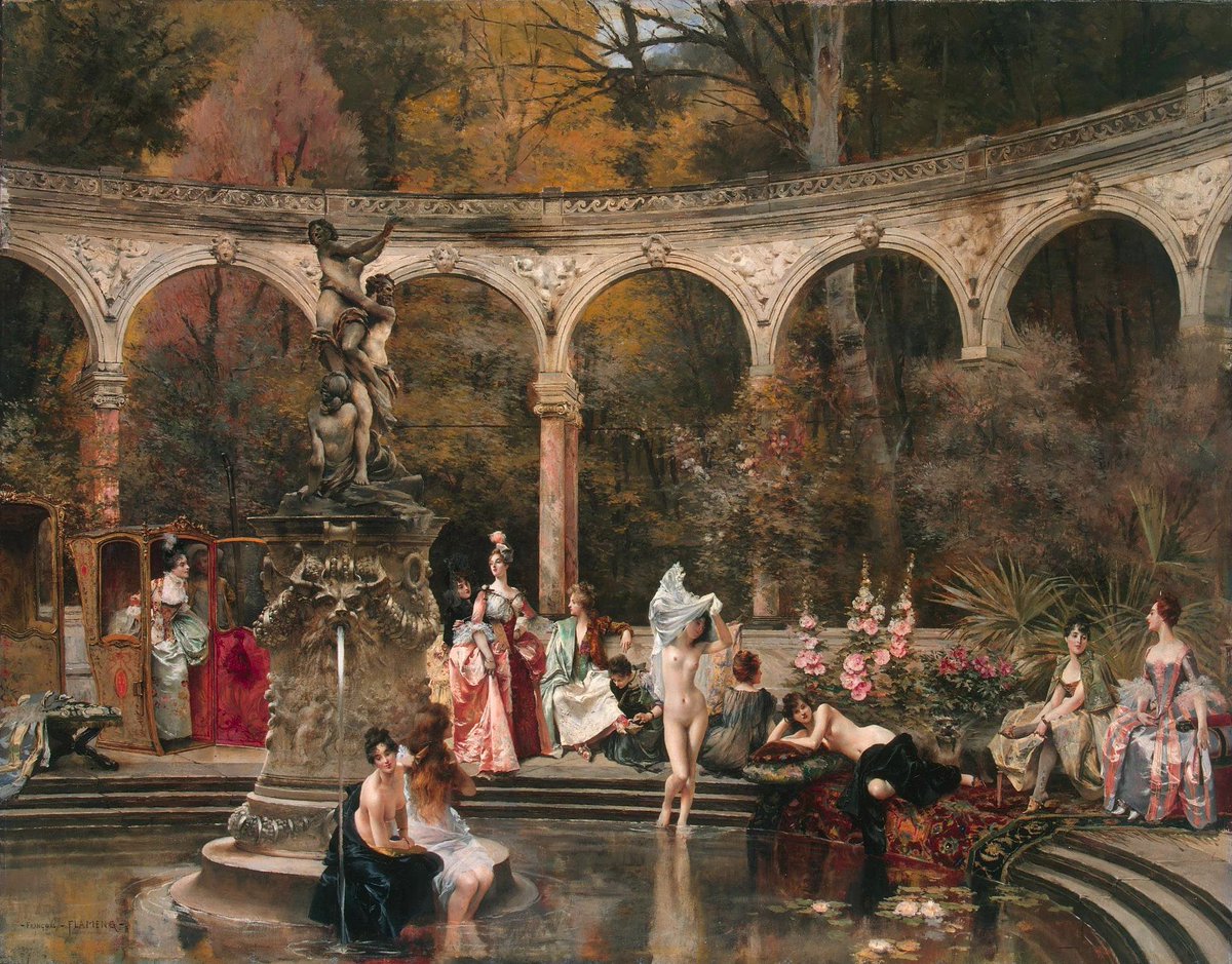 FrancoisFlameng's tweet photo. SOLD!! BATHING OF COURT LADIES IN THE 18TH CENTURY, 1888 to @waldorfastor https://t.co/wAKixV7JZj