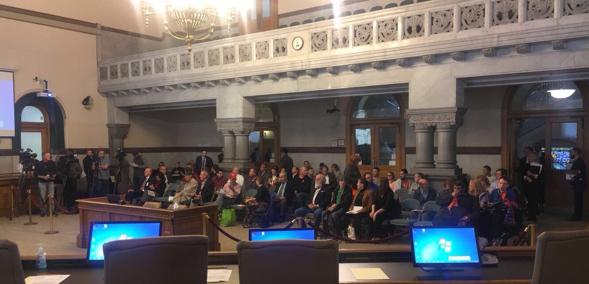 wendellyoung's tweet photo. Full house in Chambers with citizens voicing their opinions on FC Cincinnati Ordiance. (Kf) https://t.co/49nQoGFhQB
