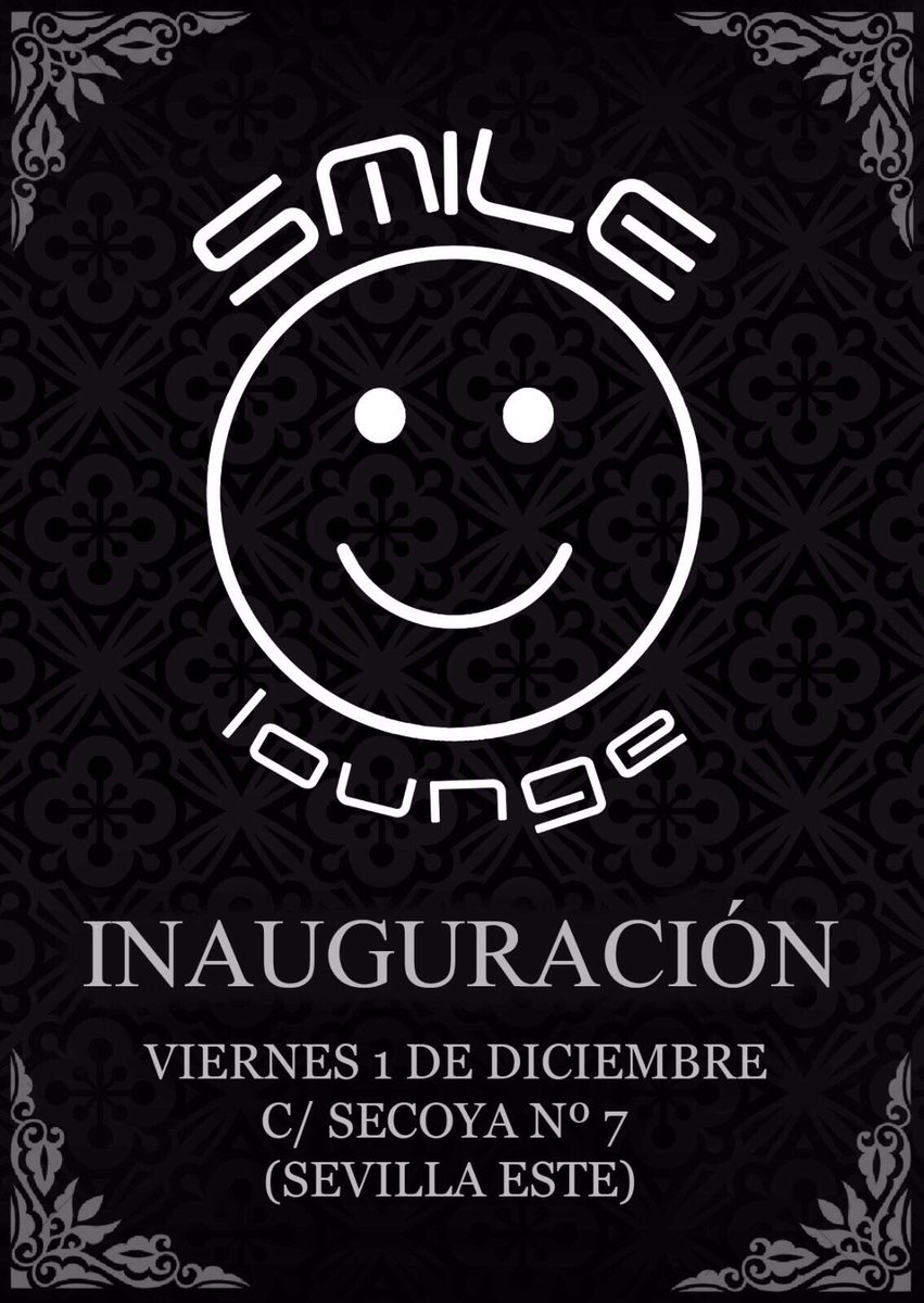 18albertomp's tweet photo. El dia 1 de Diciembre os esperamos en la inauguración de “Smile Lounge” un nuevo local en Sevilla Este. Desearle mucha suerte a mi hermano @90Diegomoreno y a mi amigo @Alex1Villanueva en su nuevo proyecto. Abrazo fuerte 💪🏻 🤙🏻 https://t.co/EHNFM2zllr