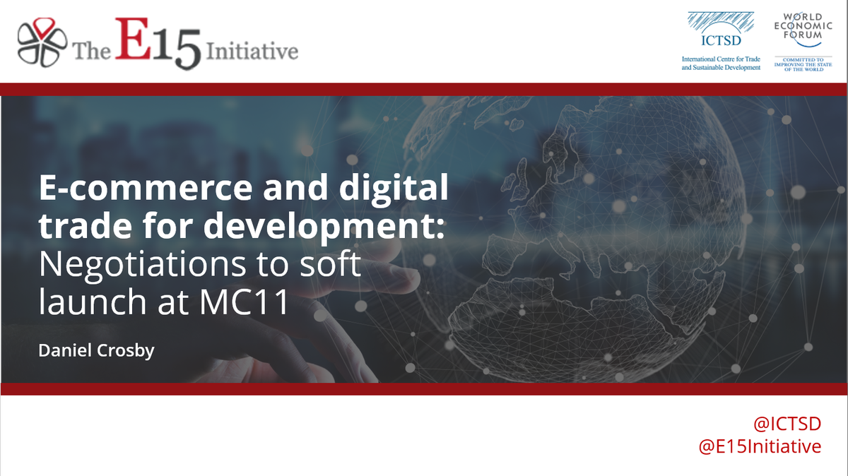 ICTSD's tweet photo. Existing #WTO rules provide strong base to build new #ecommerce &amp; #digital trade rules: https://t.co/PTRpe2ZqTU https://t.co/sqmiKPyNYp