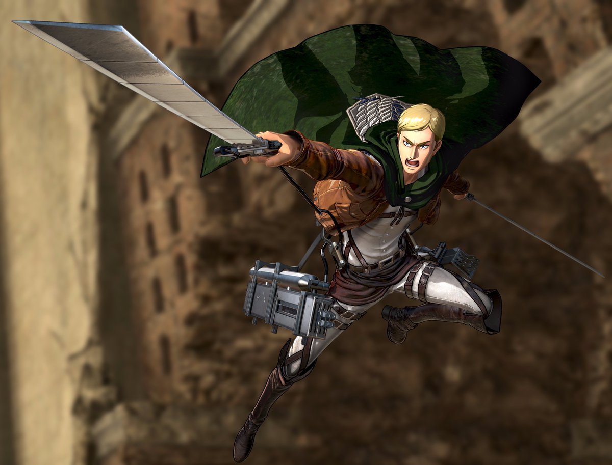 KoeiTecmoUS's tweet photo. #AttackOnTitan2 Erwin Smith was an intelligent and widely respected commander with a commanding presence to him! #NewPlayableCharacter https://t.co/0dm2P8qGqS