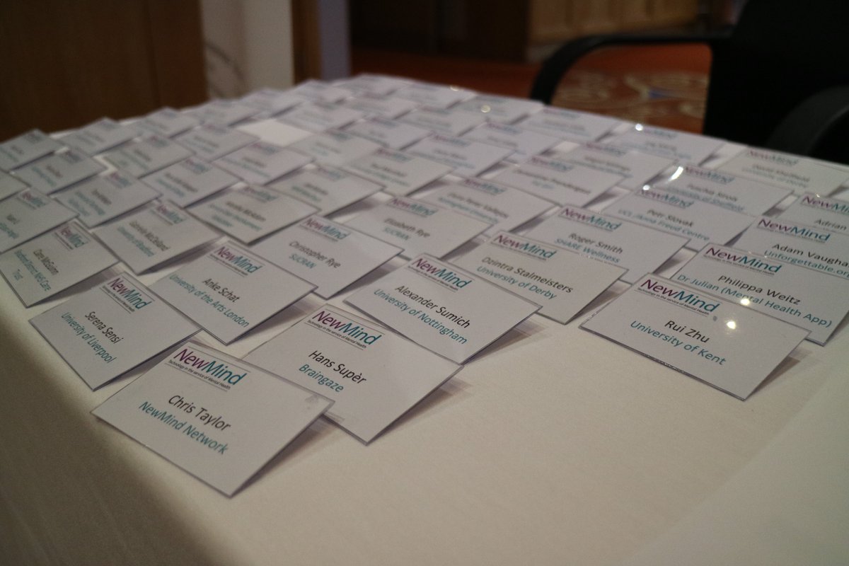 NewMindNetwork's tweet photo. Discussions at the latest @NewMindNetwork sandpit event have just got underway. Hoping to develop some interesting projects this afternoon. #mentalhealth #NewMindMH @NIHR_MindTech @EPSRC https://t.co/9OCYufEj3W