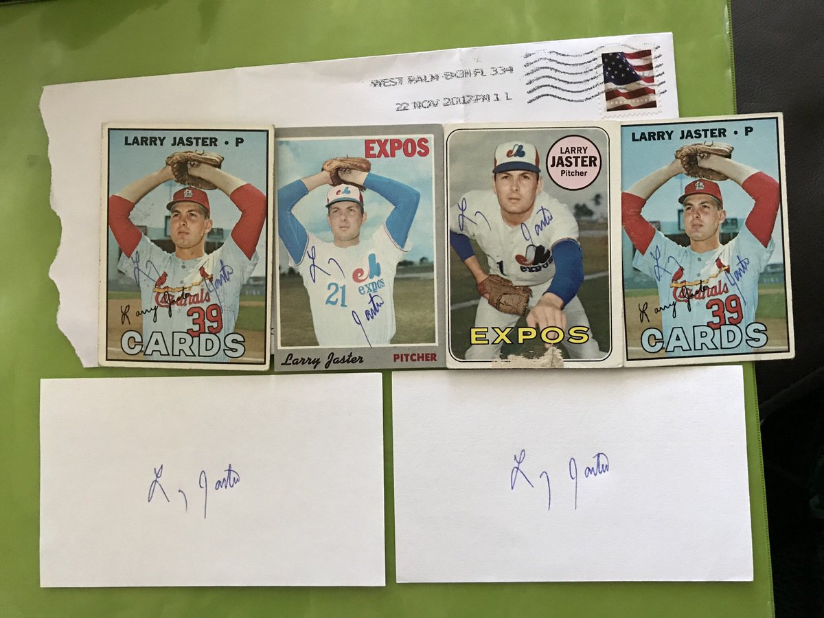 memorabiliaddy's tweet photo. #LarryJaster @MLB @MLBNetwork #baseball #TTM #AutographCollector #ClassAct #GreatGuy #ThankYou #TTMSuccess https://t.co/C4QPdO5j7k