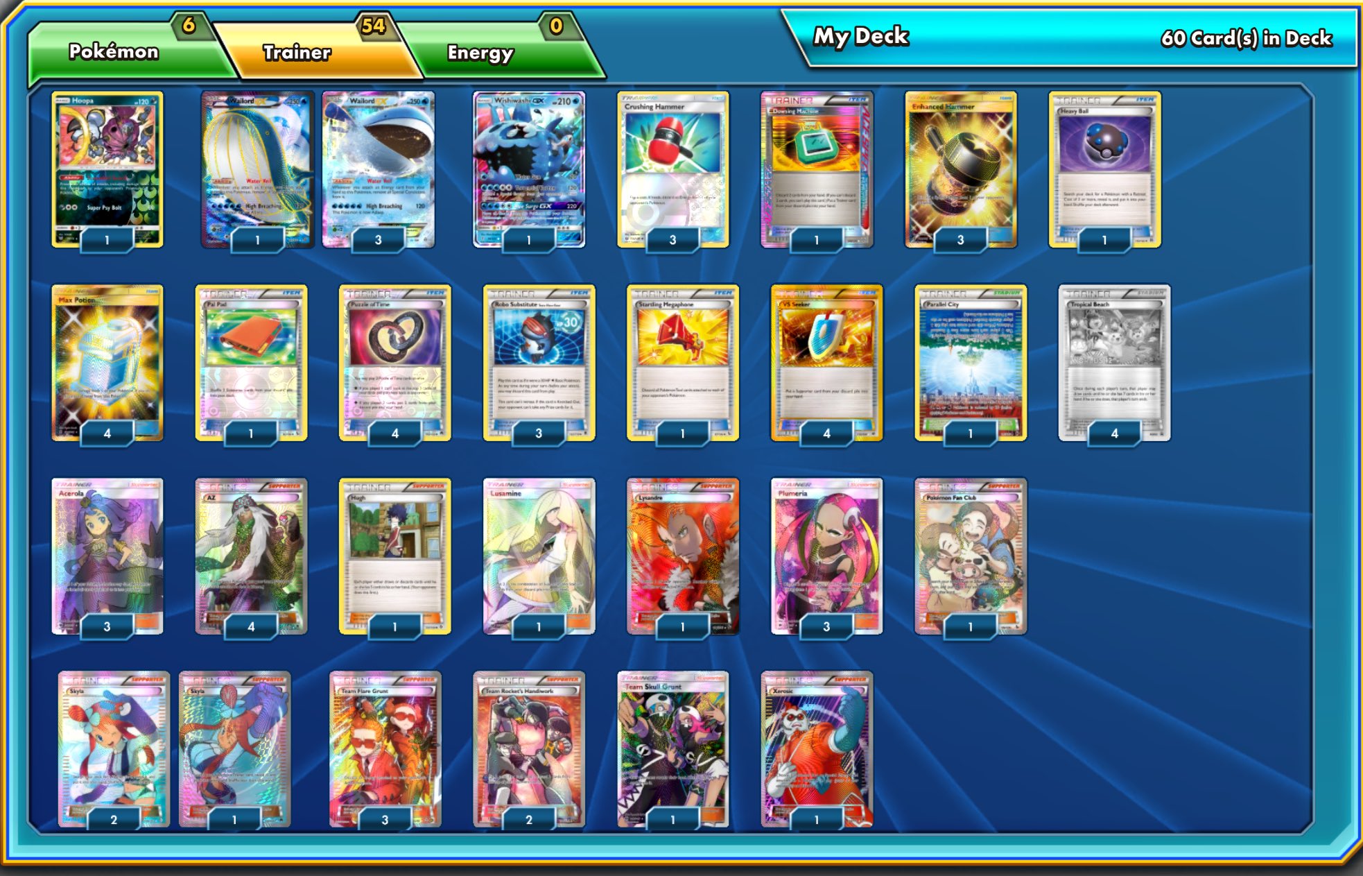 Lipton ポケカびより Ptcgo ホloヨワシ とんでもないデッキが海外大会で入賞してしまった リアルカードでもポケカオンラインでも限られた者にしか組めないデッキ トロピカルビーチ4枚だけで約8万円かかります T Co 7nszfzwiwd Twitter