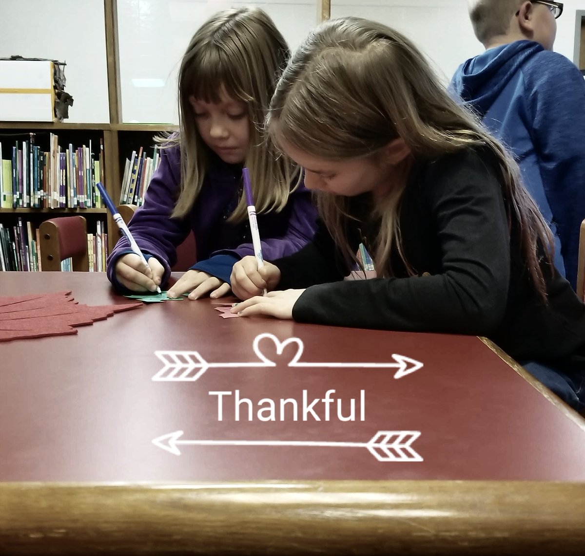 mcd51_'s tweet photo. Thankful tree for November. After reading the book "The Wall" by Eve Bunting, each student received a leaf and wrote what they are most thankful for. ❤📚
So happy to be back in the stacks!
#WeAreCV https://t.co/fSPWifiHZS