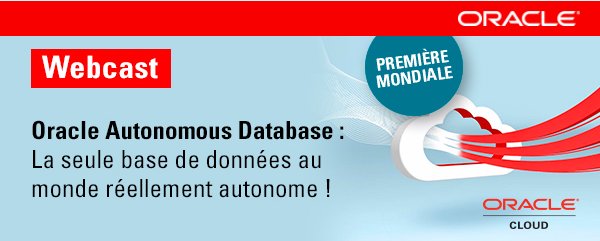 Oracle_France's tweet photo. Le 14 décembre à 11h, participez à notre #WebcastOracle et découvrez #18C, LA, première #database 100% automatisée ! Inscrivez-vous ici >> https://t.co/eH2KoX5NM7 #MachineLearning https://t.co/loIRN2cSef