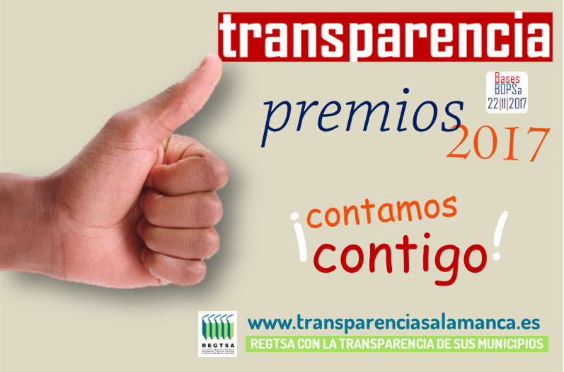 transparensal's tweet photo. @REGTSA ¡contamos contigo! @transparensal PREMIOS TRANSPARENCIA SALAMANCA 2017 #Transparencia https://t.co/1hJABzkFzr