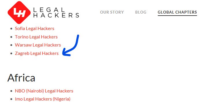 Lauching of Zagreb Chapter of <a href="/LegalHackers/">Legal Hackers</a> 
Our first event is almost there! See you tomorrow @ HT STEM HUB education center, 18:00, Park Stara Trešnjevka - Autonomous vehicles are the topic!