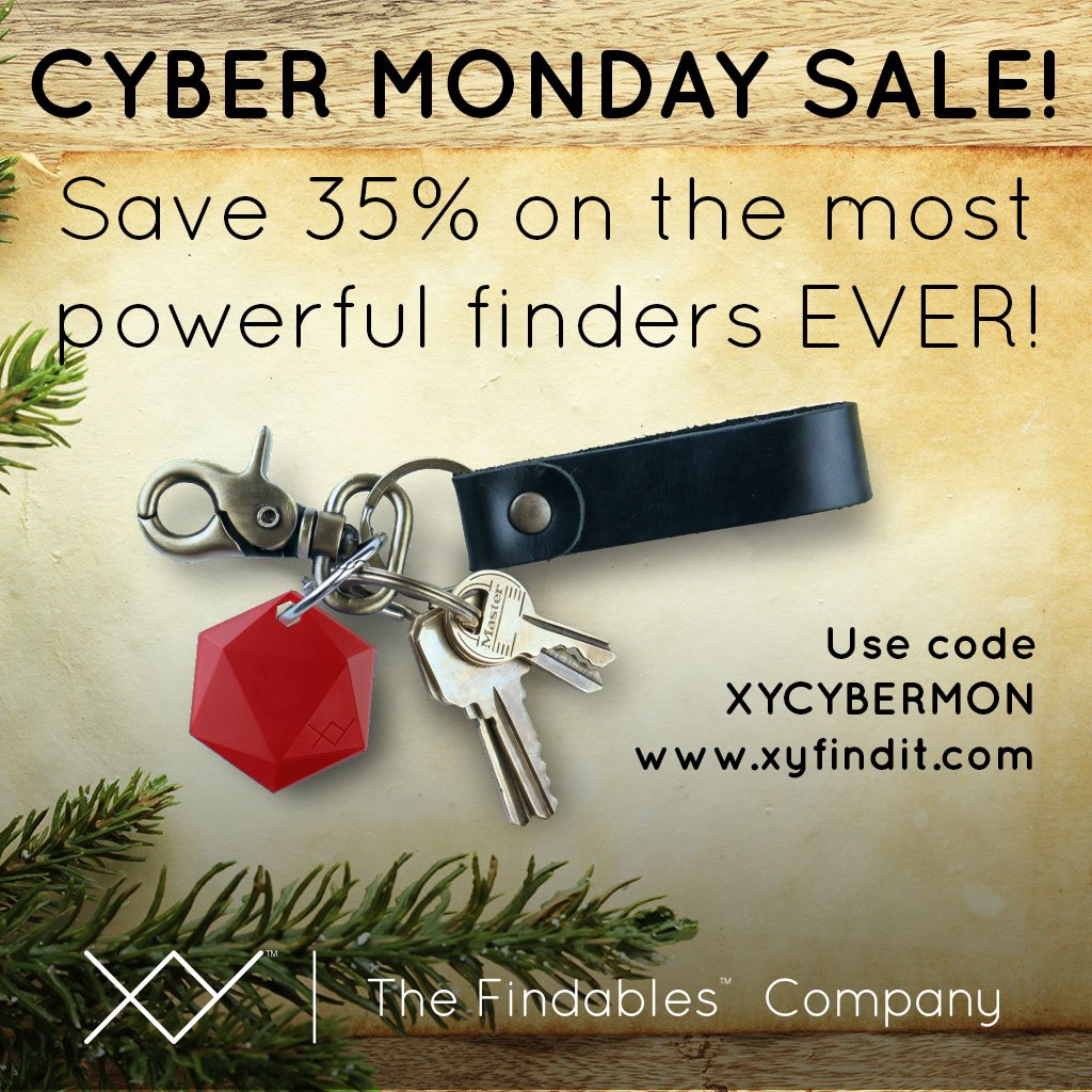 Yawwwwwn. It's Monday, BUT. It's THAT Monday! Time to save 35% on gifts for friends, family, and yourselves! Make sure your loved ones don't lose their keys 🔑, wallets 💳, backpacks 🎒, or anything else important 🍻! Use discount code XYCYBERMON to save 35% your entire cart!