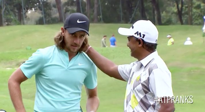 GolfDigestSA's tweet photo. Watch Shiv Kapur and Rahil Gangjee prank competitors at the Hong Kong Open: https://t.co/DL7C0NMtdR #ATPranks https://t.co/NHtQfF51ct