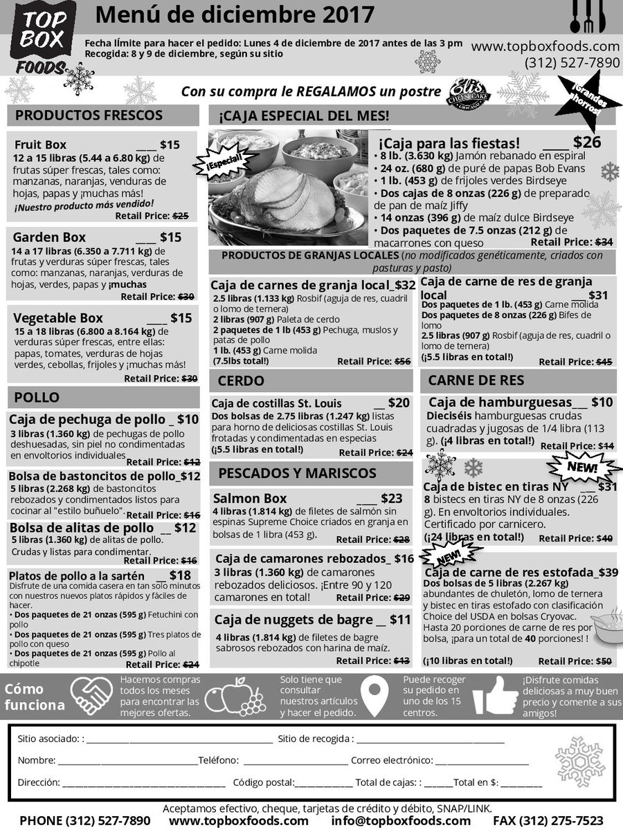BIRNNetwork's tweet photo. ¿Desea ahorrar tiempo y dinero en comestibles? ¡Deberías ordenar @topboxfoods ! Ordenan antes del 4 de Deciembre. https://t.co/rUcxhcSRfG #BlueIsland #Robbins #BIRCC #TopBoxFoods https://t.co/4fZ7AD4Wgk