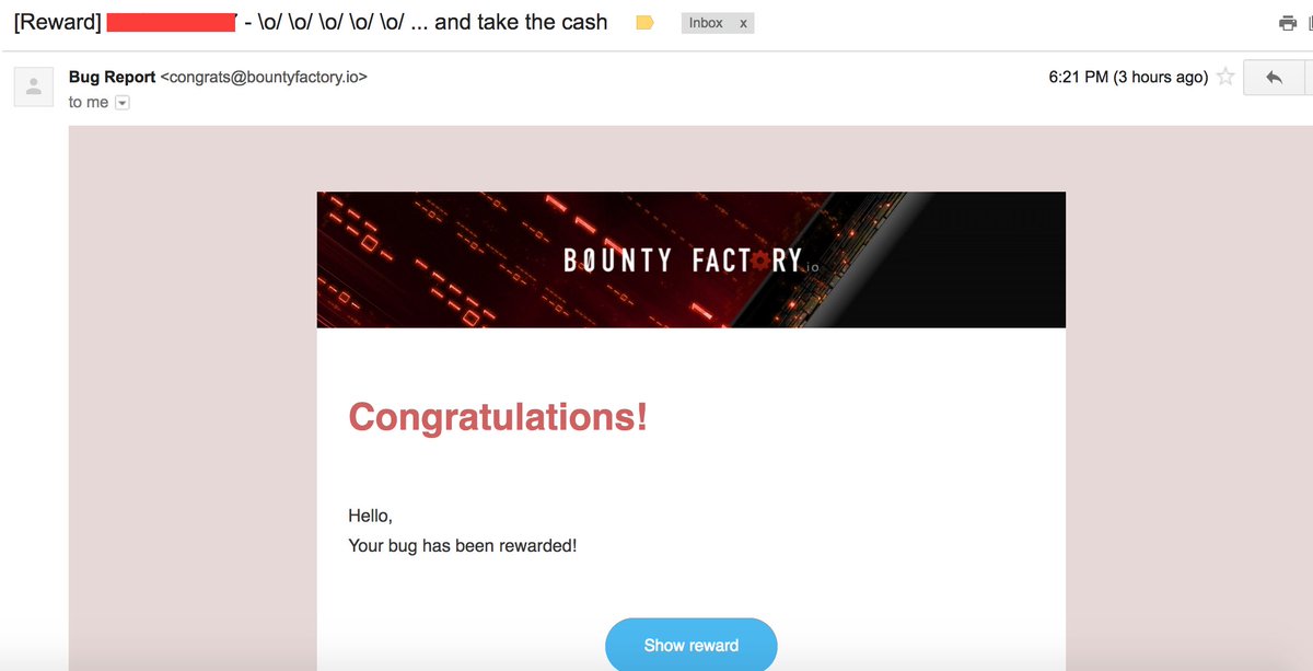 Abdulhaqkhokhar's tweet photo. Thanks @bountyfactoryio for the reward! 😍😍
#Haqtify @haqtifysecurity https://t.co/WkkwUYX9mn