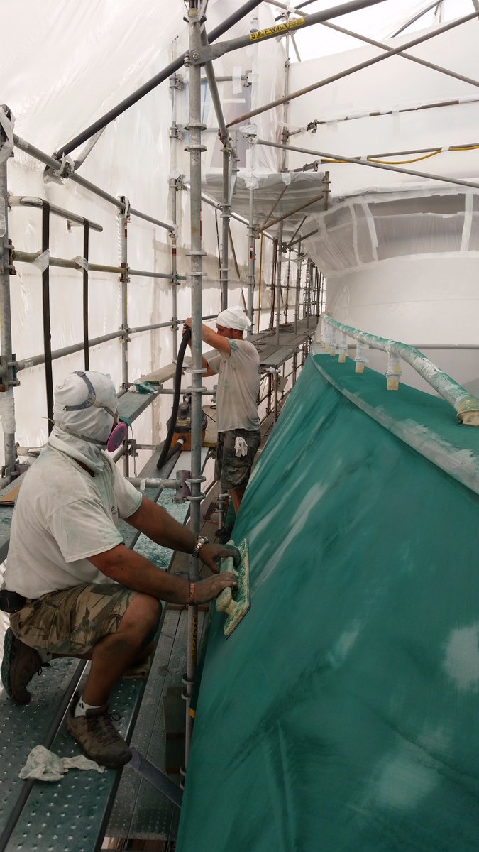 JoeVsFTL's tweet photo. Working Hard until the Job is Finished!
#Yacht #Refinishing in #FortLauderdale #Florida
#Superyacht
#Yachting #Boating
#SandingandPainting
Preparing the Surface is a major part of the job!
@Awlgrip coatings are our preference for the Best Finish! #Awlgrip
https://t.co/w0zMUsZlcX https://t.co/MBl4tvbalK