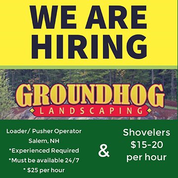 GroundhogNH's tweet image. Stop by our office at 8 Bowers Road, Derry, NH to fill out an application #wearehiring