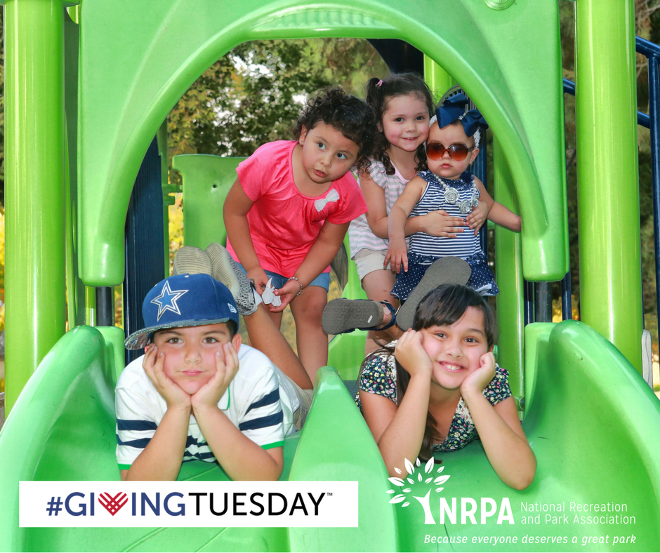 NRPA_news's tweet photo. New #GivingTuesday Campaign Supports Increased Access to Parks Nationwide https://t.co/GEyyEiVMaC #GivetoParks https://t.co/24aXqig9ts