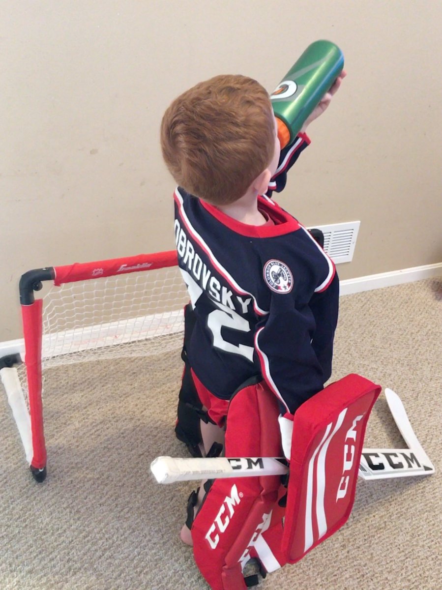 GirlyGirl_1001's tweet photo. My Goalie Dude channeling his inner @SergeiBobrovsky
#AlwaysGameReady
Go #CBJ!! Let’s Get 7️⃣ https://t.co/WsmCetOGcF